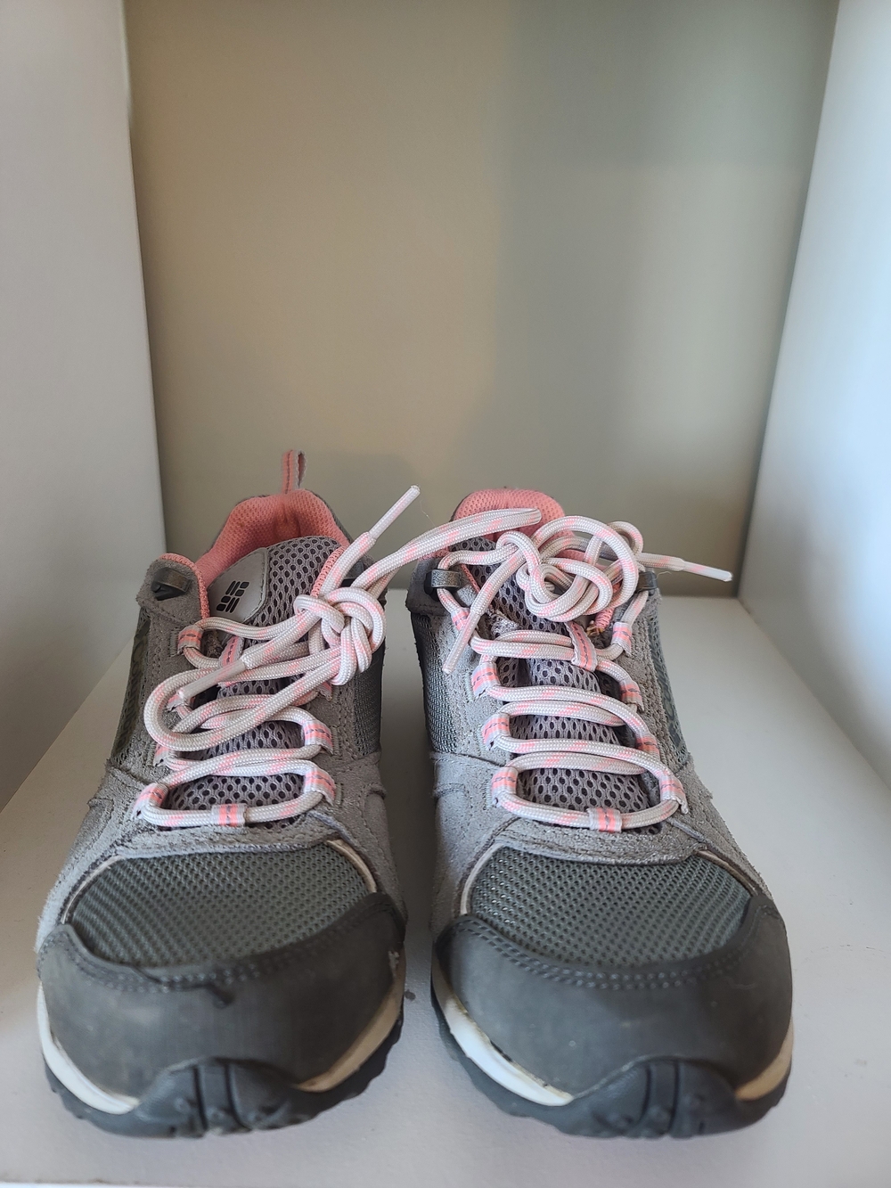 Columbia Women's Grey + Pink Hiking Shoes - Picture 2 of 5